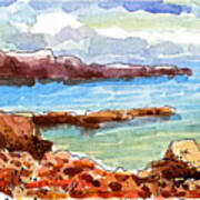 Ocean Cliffs Art Print