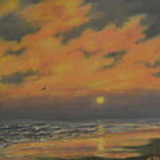 Ocean Sundown Art Print