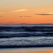 Ocean Sunset At Cape Disappointment State Park Art Print