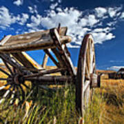 Old Abandoned Wagon, Bodie Ghost Town, California Art Print