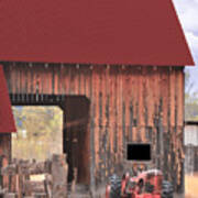 Old Barn and Tractor Photograph by Donna Greene