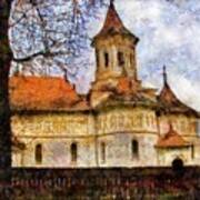 Old Church With Red Roof Art Print