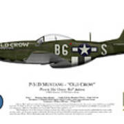 Old Crow - P-51 D Mustang Art Print