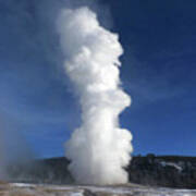 Old Faithful In Winter 2 Art Print