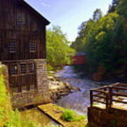 Old Mill And Covered Bridge At Mcconnells Mill State Park Pa Art Print