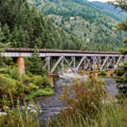 Old Railroad Truss Bridge Art Print