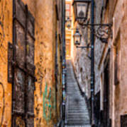 Old Town Alley 0050 Art Print