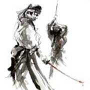 Samurai Duel Painting, Samurai Sword Poster, Samurai Destiny Painting ...