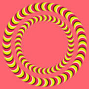Optical Illusion Circle In Circle Art Print