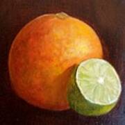 Orange And Lime 9 Art Print
