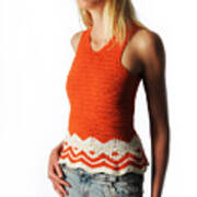 Orange Crochet Art Print