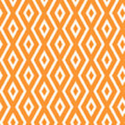 Orange Diamond Pattern Art Print
