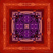 Orange Red And Purple Kaleidoscope Art Print