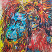 Orangutan Joyful Ride Art Print