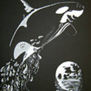 Orca Sillhouette Art Print