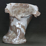 Organic Marbled Clay Ceramic Vase Art Print