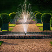 Ornamental Garden With Fountain Art Print