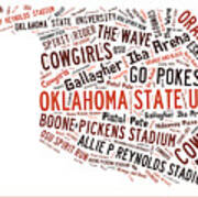 Osu Word Art Oklahoma State University Art Print