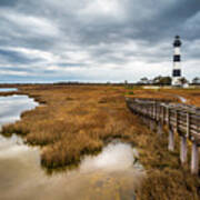 Outer Banks North Carolina Bodie Island Lighthouse Landscape Nc Art Print