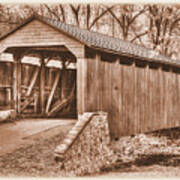 Pa Country Roads - Poole Forge Covered Bridge Over Conestoga Creek No. 3bs-alt - Lancaster County Art Print