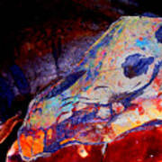 Painted Cave Skull Art Print