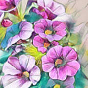 Painted Petunia Art Print