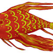 Painting Red Fish Art Print