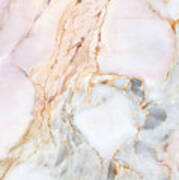 Pale Pink Marble Texture Art Print