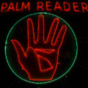 Palm Reader Neon Sign Art Print