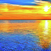 Pamlico Sound Sunset Outer Banks Ap Art Print