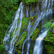 Panther Creek Falls Summer Waterfall 1 Art Print