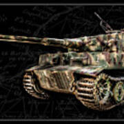 Panzer Tiger I Side Bk Bg Art Print