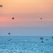 Parasailing At Boracay Art Print