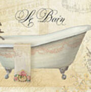 Parchment Paris - Le Bain Vintage Bathroom Art Print