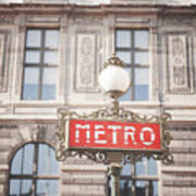 Paris Metro Sign Architecture Art Print