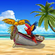 Parrots Of The Caribbean Art Print