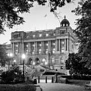 Path To The Library In Black And White Art Print