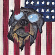 Patriotic Pup Art Print
