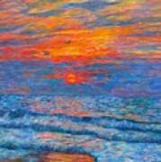 Pawleys Island Sunrise In The Sand Art Print