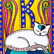 Peace And Love - Cat Art By Dora Hathazi Mendes Art Print