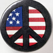 Peace Button, C1971 Art Print