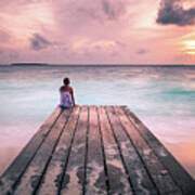Peaceful Sunset - Maldives - Travel Photography Art Print