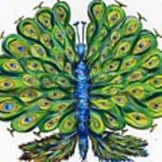 Peacock Butterfly Illustration Art Print