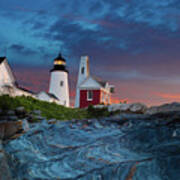 Pemaquid Point Lighthouse At Dawn 2 Art Print