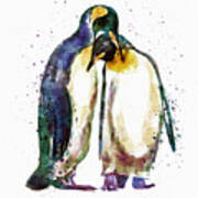 Penguin Couple Art Print