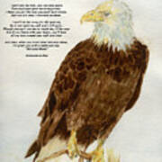 Perched Eagle- With Verse Art Print