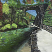 Perfect Fall Day At Natural Bridge Virginia Art Print