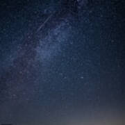 Perseid Meteor Shower Milky Way Lake Henshaw Art Print