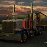 Peterbilt At Dusk Art Print