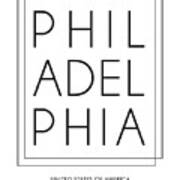 Philadelphia, United States Of America - City Name Typography - Minimalist City Posters #1 Art Print